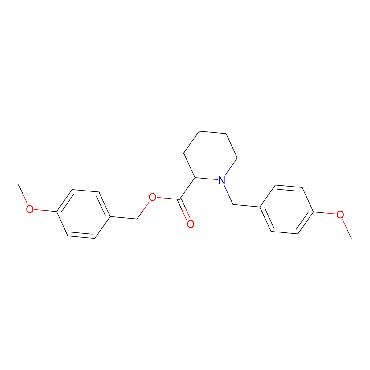 4-Methoxybenzyl 1-(4-methoxybenzyl)piperidine-2-carboxylate molecular structure, CAS 1353943-63-1