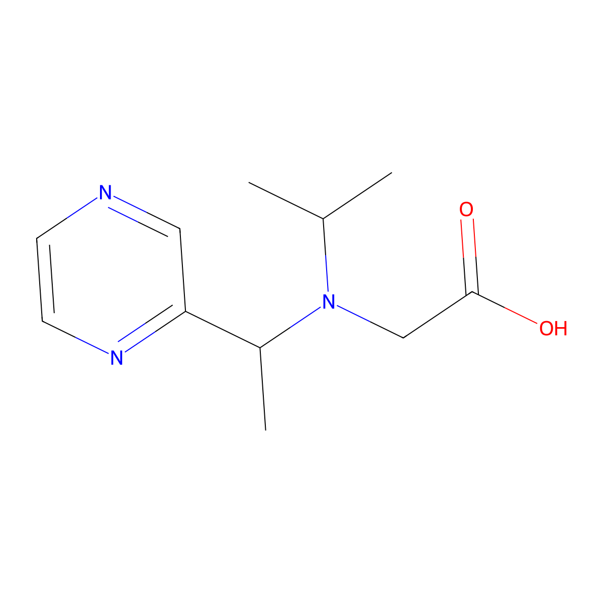 [Isopropyl-(1-pyrazin-2-yl-ethyl)-amino]-acetic acid molecular structure, CAS 1353943-67-5