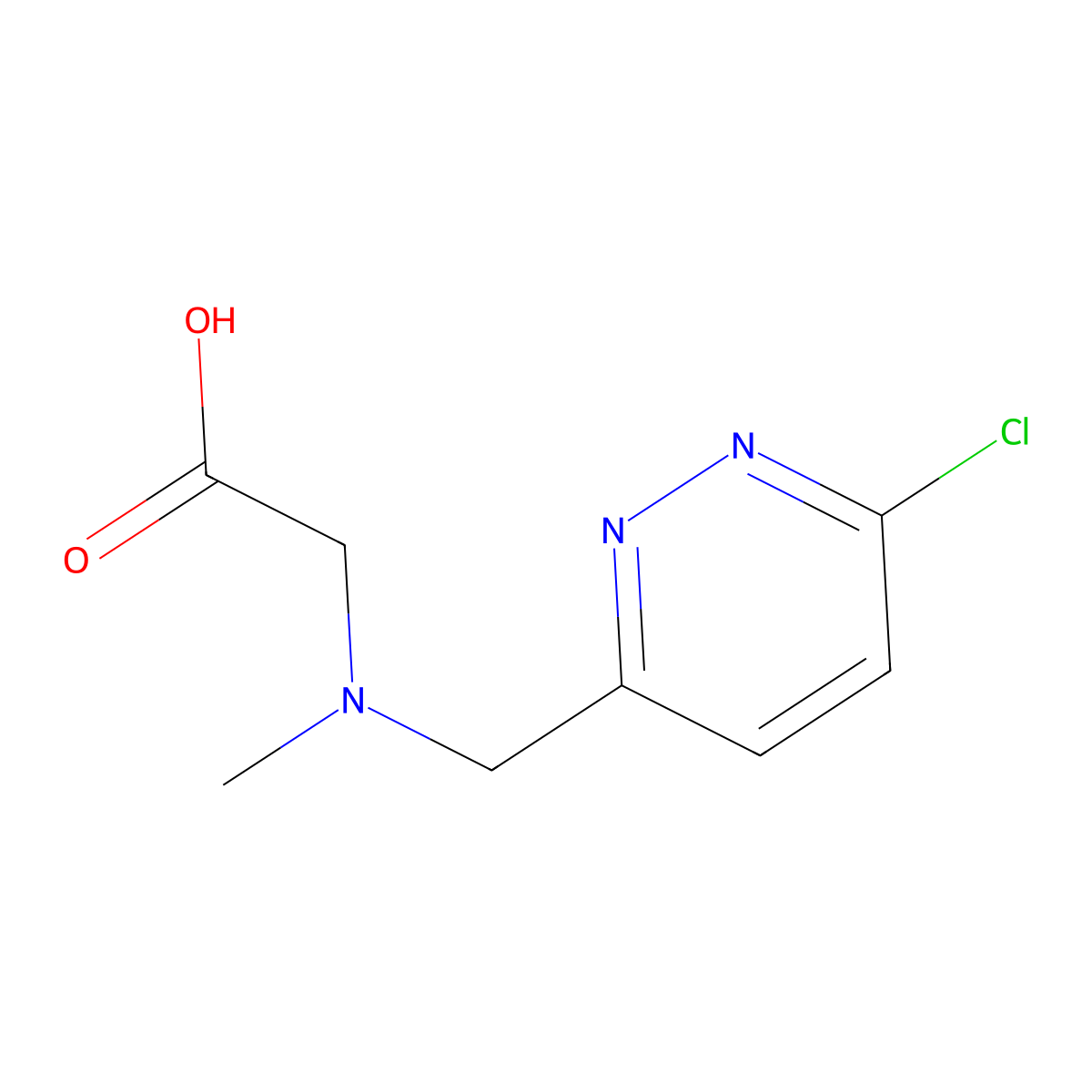 [(6-Chloro-pyridazin-3-ylmethyl)-methyl-amino]-acetic acid molecular structure, CAS 1353943-74-4