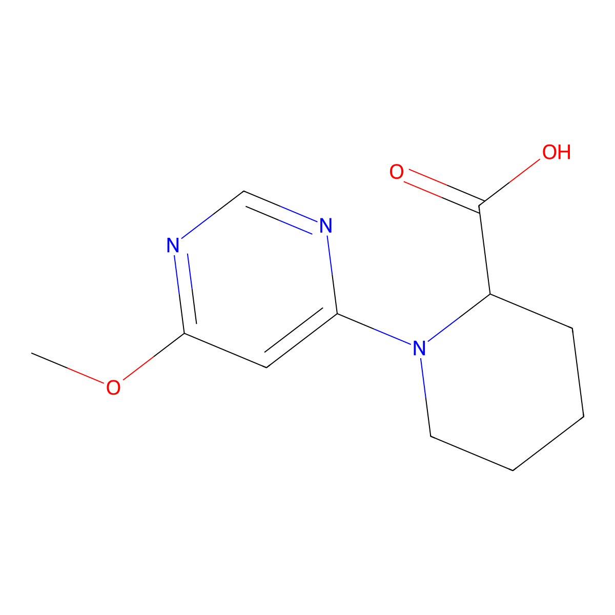1-(6-Methoxypyrimidin-4-yl)piperidine-2-carboxylic acid molecular structure, CAS 1353943-81-3