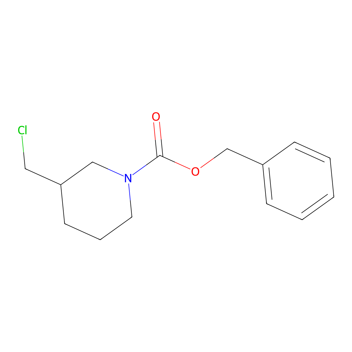 Benzyl 3-(chloromethyl)piperidine-1-carboxylate molecular structure, CAS 1353944-04-3