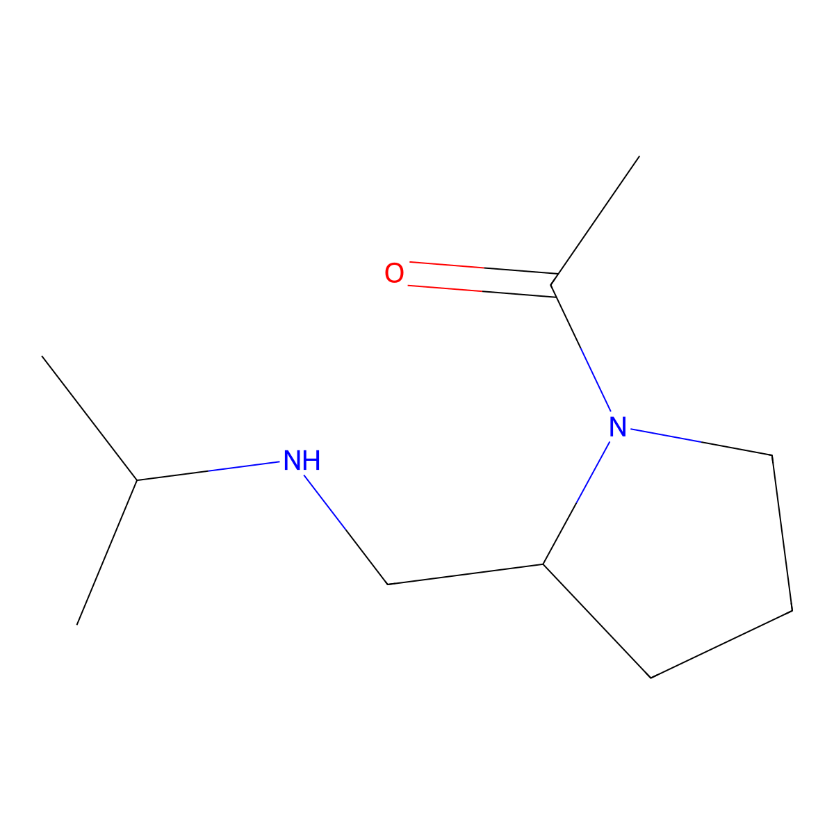 1-(2-((Isopropylamino)methyl)pyrrolidin-1-yl)ethanone molecular structure, CAS 1353944-27-0