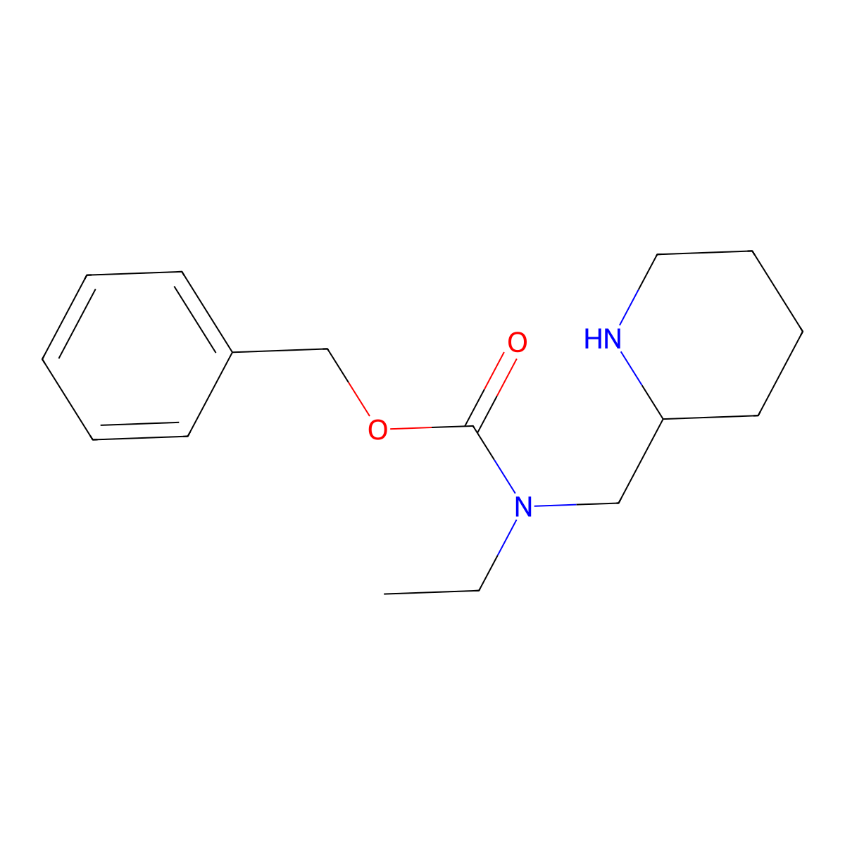 Ethyl-piperidin-2-ylmethyl-carbamic acid benzyl ester molecular structure, CAS 1353944-36-1