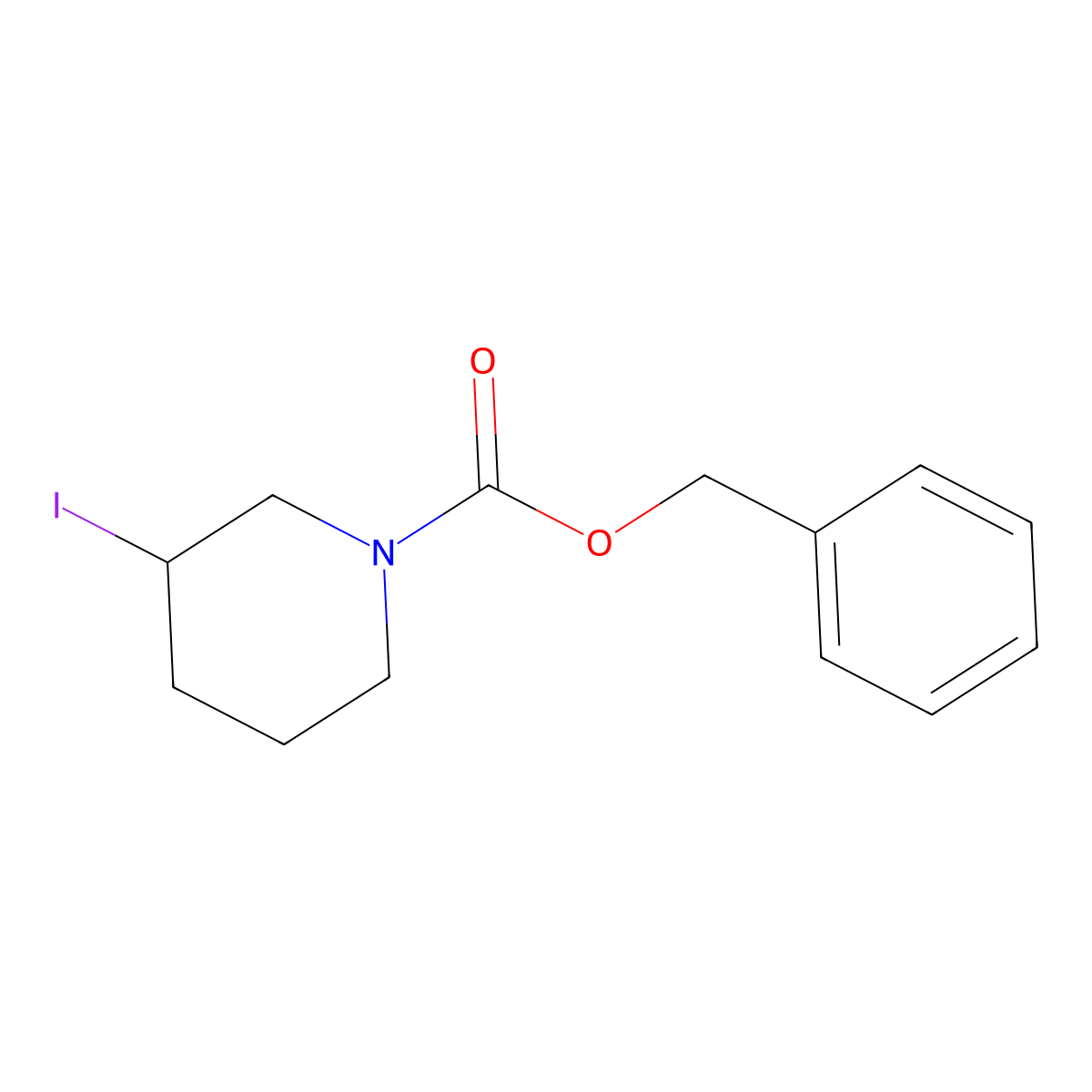 3-Iodo-piperidine-1-carboxylic acid benzyl ester molecular structure, CAS 1353944-49-6