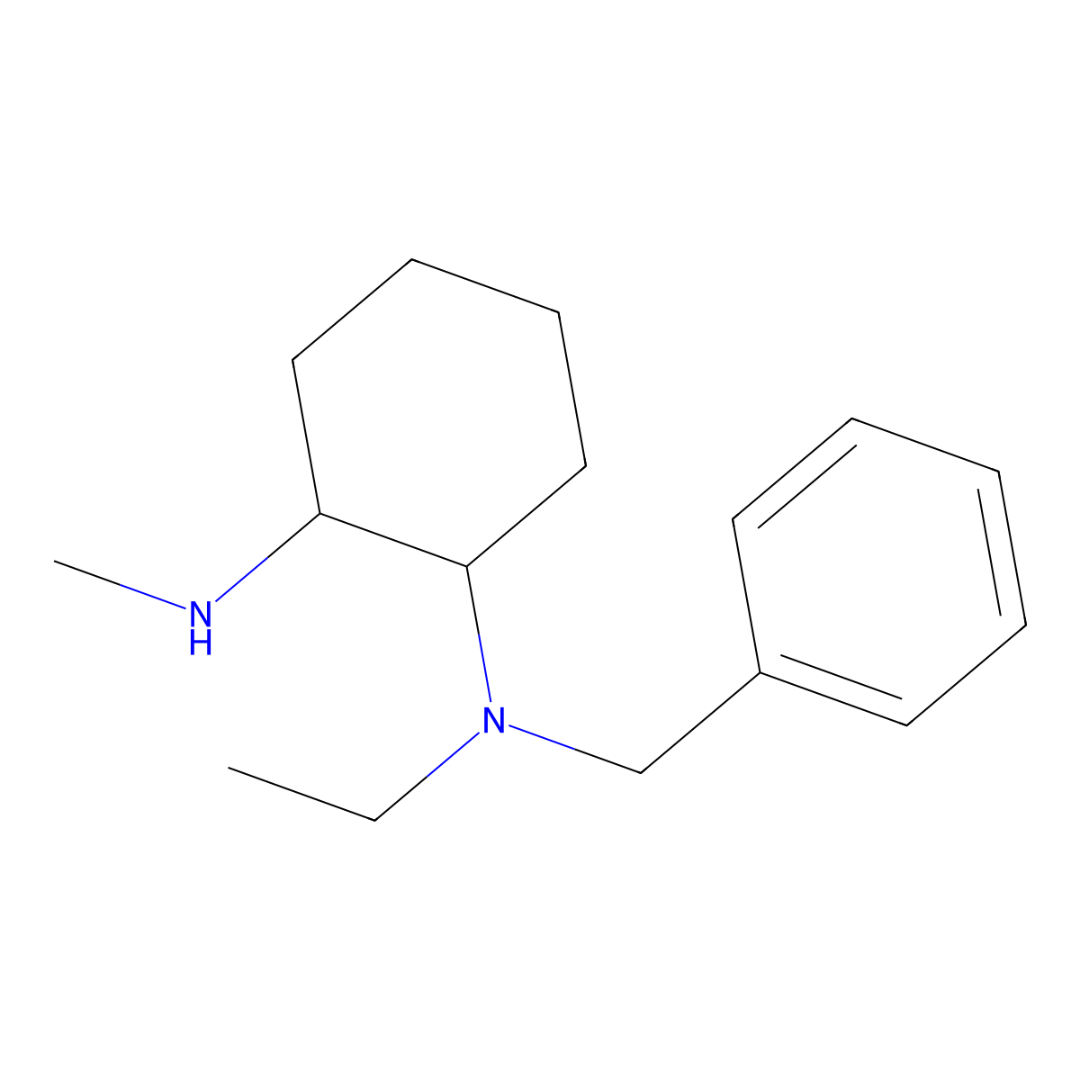 N-Benzyl-N-ethyl-N'-methyl-cyclohexane-1,2-diamine molecular structure, CAS 1353944-63-4