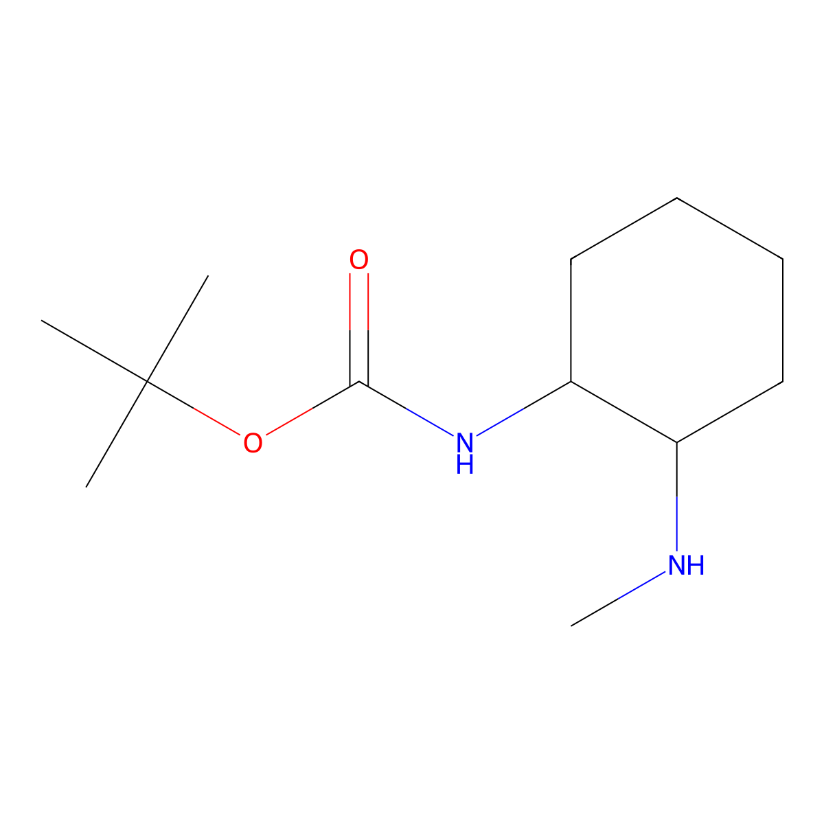 tert-Butyl (2-(methylamino)cyclohexyl)carbamate molecular structure, CAS 1353944-65-6