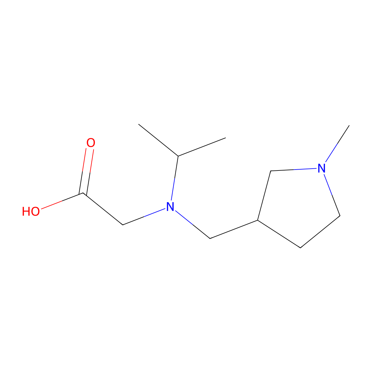 [Isopropyl-(1-methyl-pyrrolidin-3-ylmethyl)-amino]-acetic acid molecular structure, CAS 1353944-84-9
