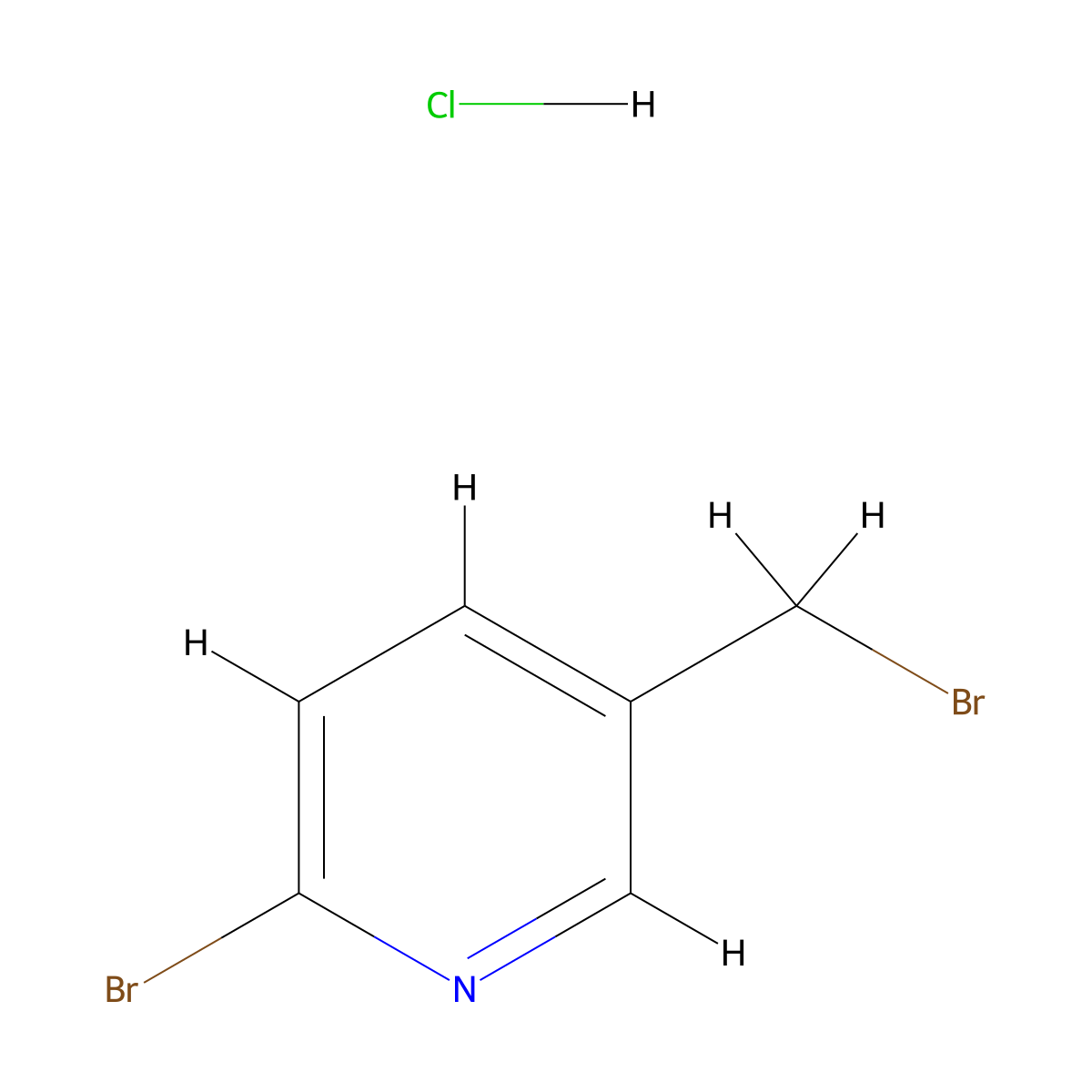 2-Bromo-5-(bromomethyl)pyridine hydrochloride molecular structure, CAS 1353945-06-8