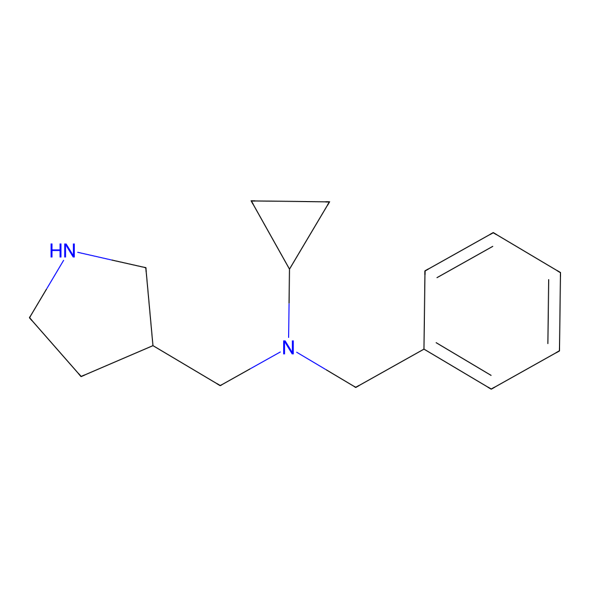 N-benzyl-N-(pyrrolidin-3-ylmethyl)cyclopropanamine molecular structure, CAS 1353945-11-5
