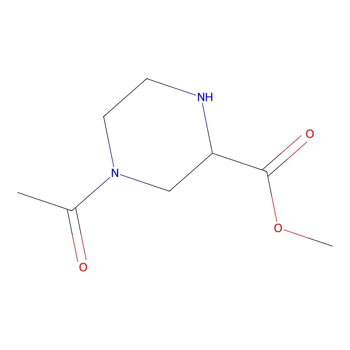 Methyl 4-acetylpiperazine-2-carboxylate molecular structure, CAS 1353945-27-3