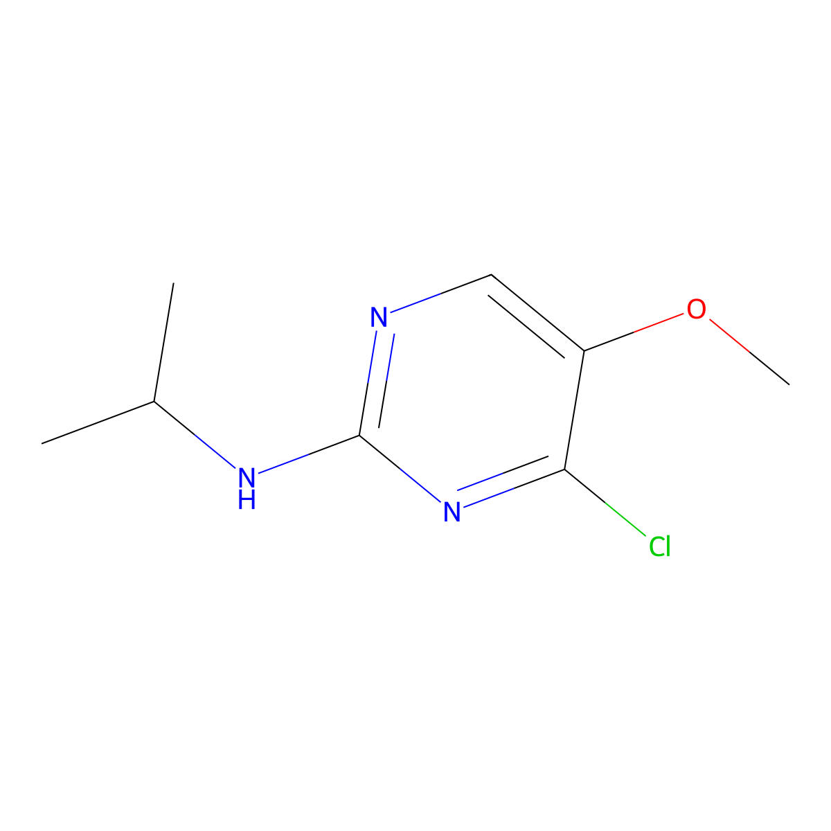 4-Chloro-N-isopropyl-5-methoxypyrimidin-2-amine molecular structure, CAS 1353945-30-8