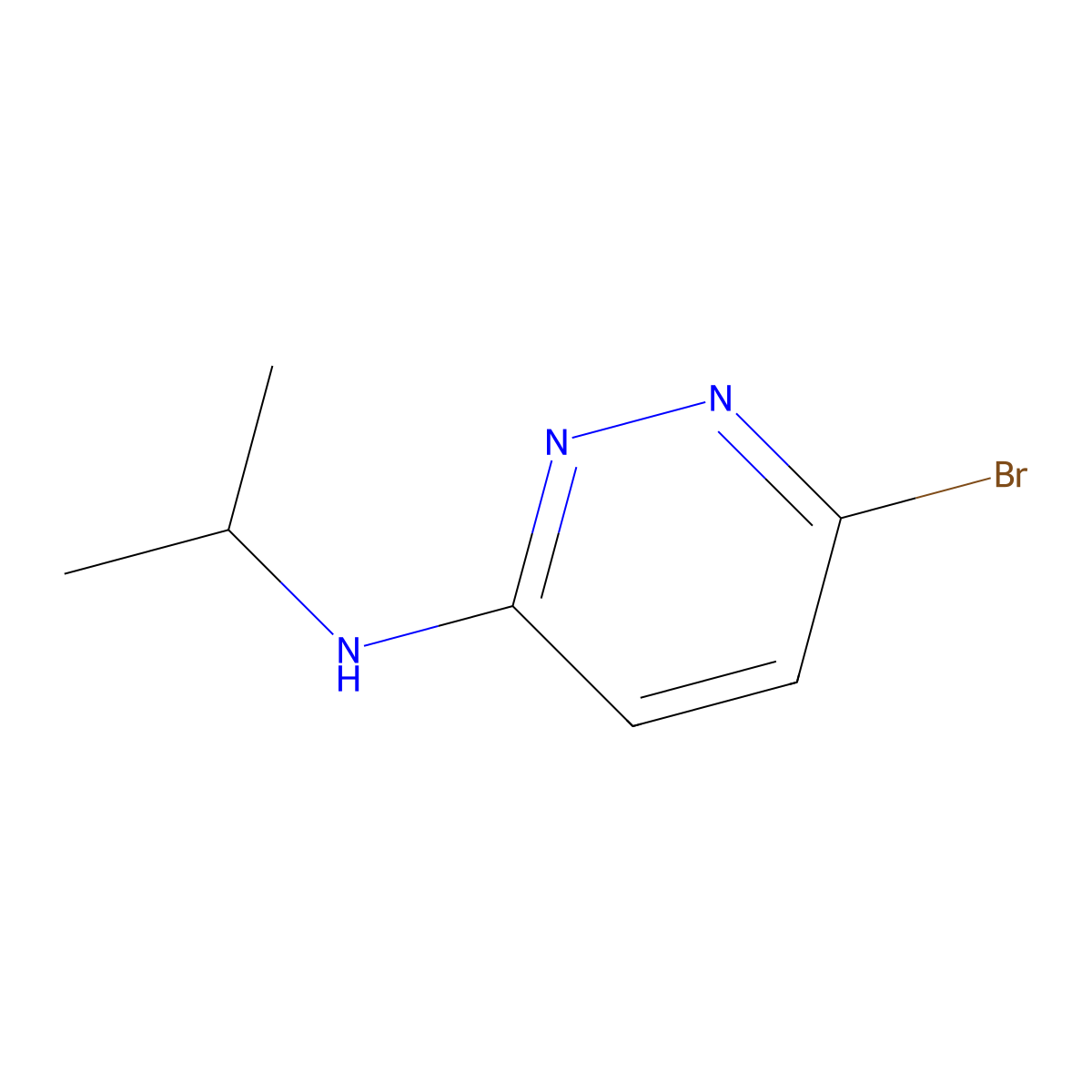 6-Bromo-N-isopropylpyridazin-3-amine molecular structure, CAS 1353945-53-5