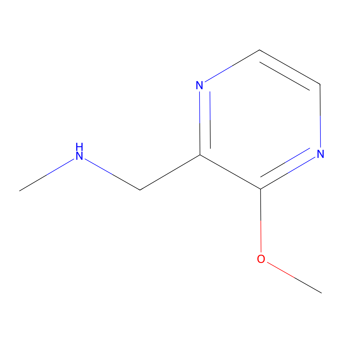 (3-Methoxy-pyrazin-2-ylmethyl)-methyl-amine molecular structure, CAS 1353945-69-3