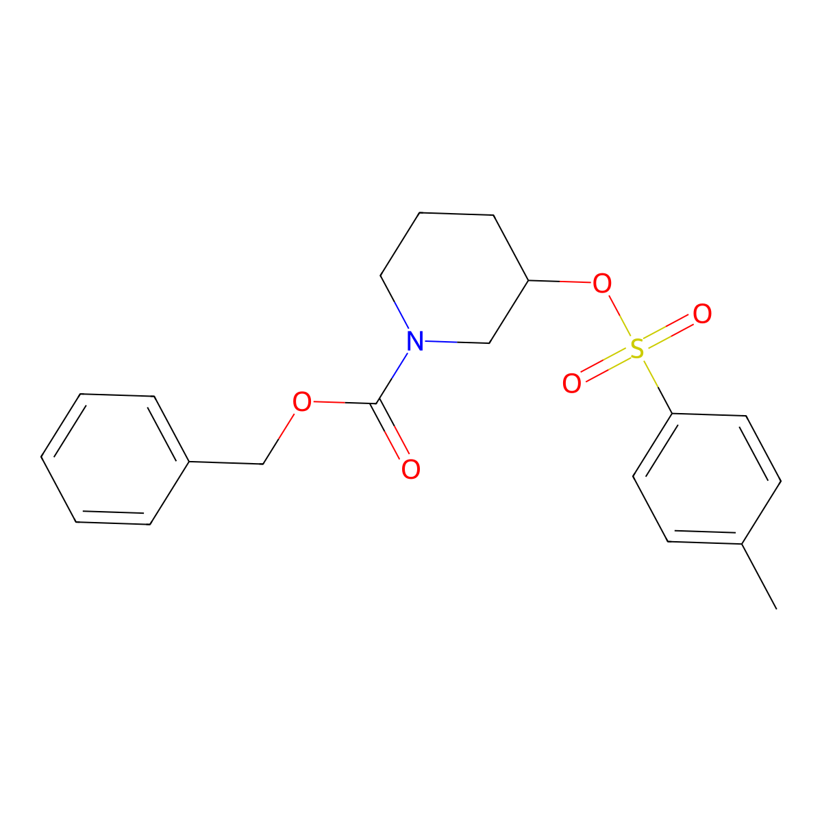 Benzyl 3-(tosyloxy)piperidine-1-carboxylate molecular structure, CAS 1353946-32-3