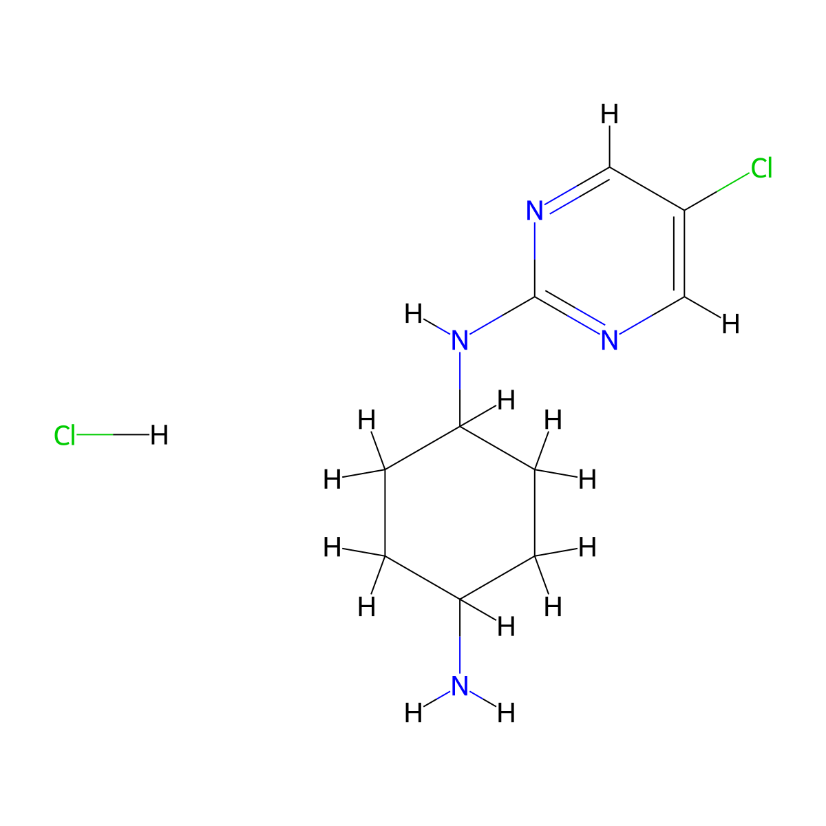 N1-(5-Chloropyrimidin-2-yl)cyclohexane-1,4-diamine hydrochloride molecular structure, CAS 1353946-34-5