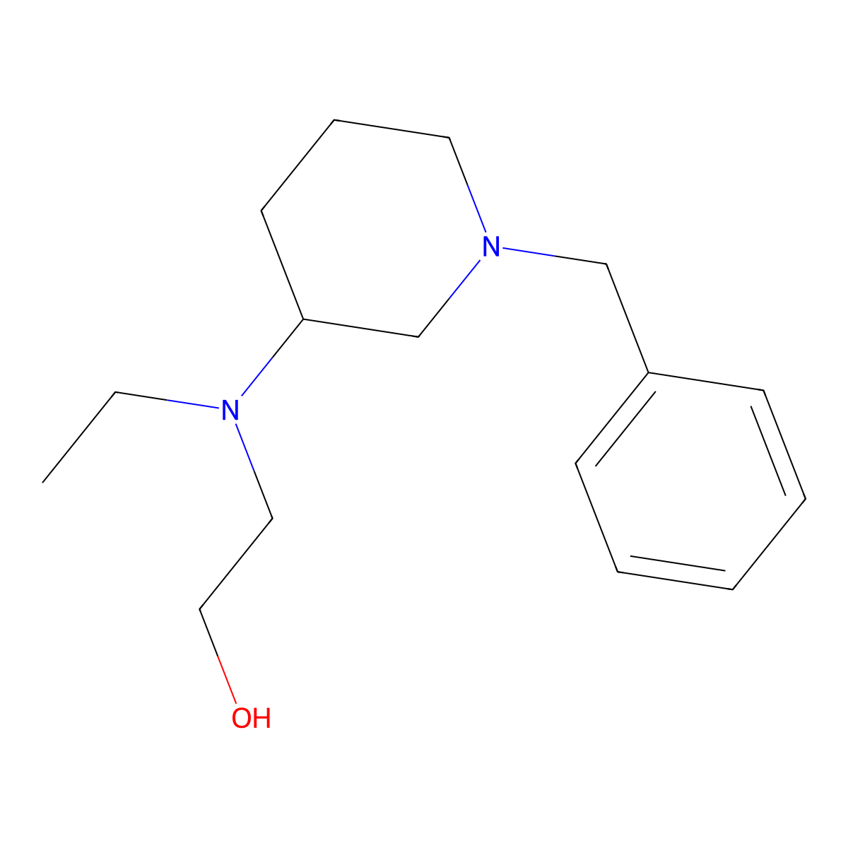 2-((1-Benzylpiperidin-3-yl)(ethyl)amino)ethanol molecular structure, CAS 1353946-49-2