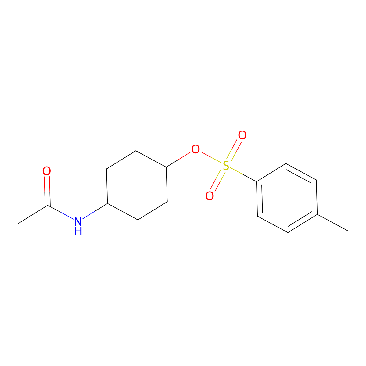 Toluene-4-sulfonic acid 4-acetylamino-cyclohexyl ester molecular structure, CAS 1353946-62-9