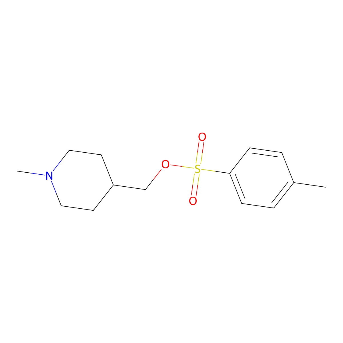 (1-Methylpiperidin-4-yl)methyl 4-methylbenzenesulfonate molecular structure, CAS 1353946-73-2