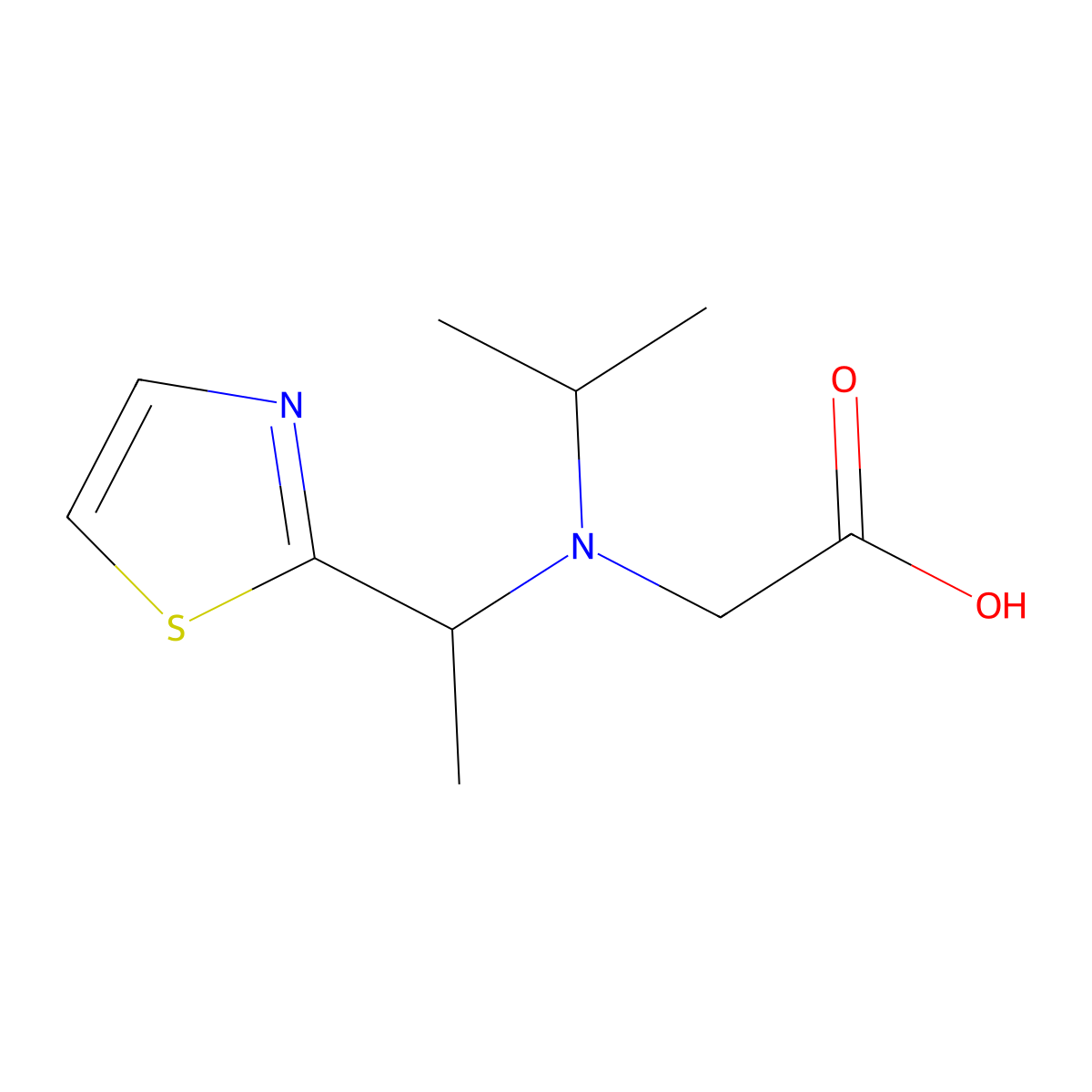 [Isopropyl-(1-thiazol-2-yl-ethyl)-amino]-acetic acid molecular structure, CAS 1353947-25-7