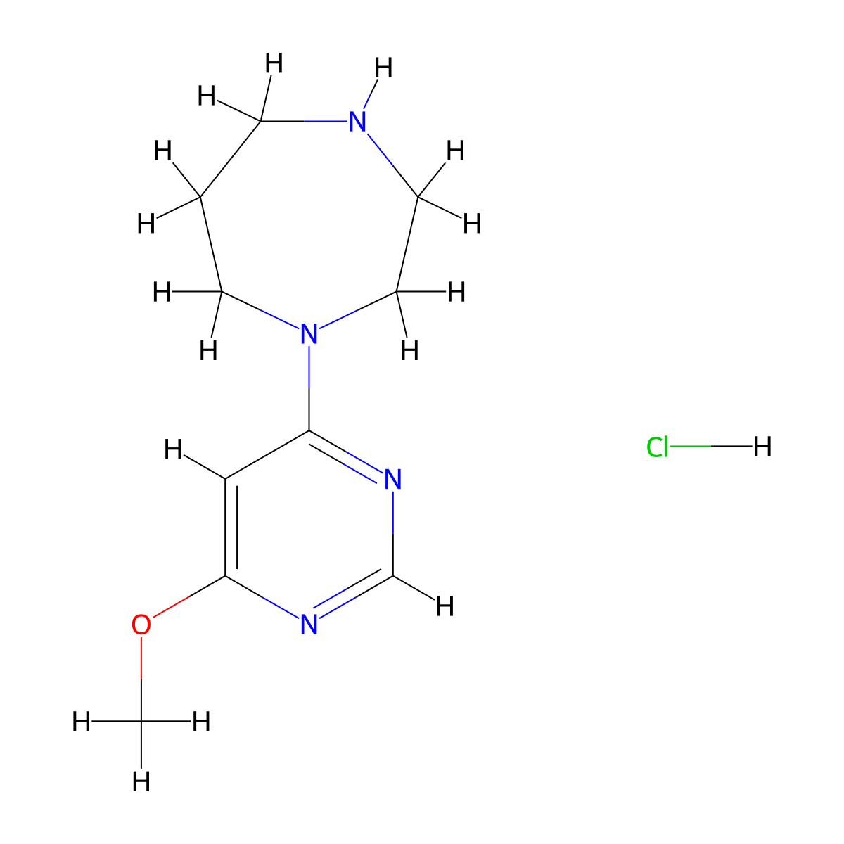 1-(6-Methoxypyrimidin-4-yl)-1,4-diazepane hydrochloride molecular structure, CAS 1353947-26-8