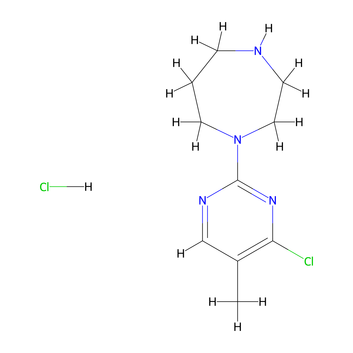 1-(4-Chloro-5-methylpyrimidin-2-yl)-1,4-diazepane hydrochloride molecular structure, CAS 1353947-71-3