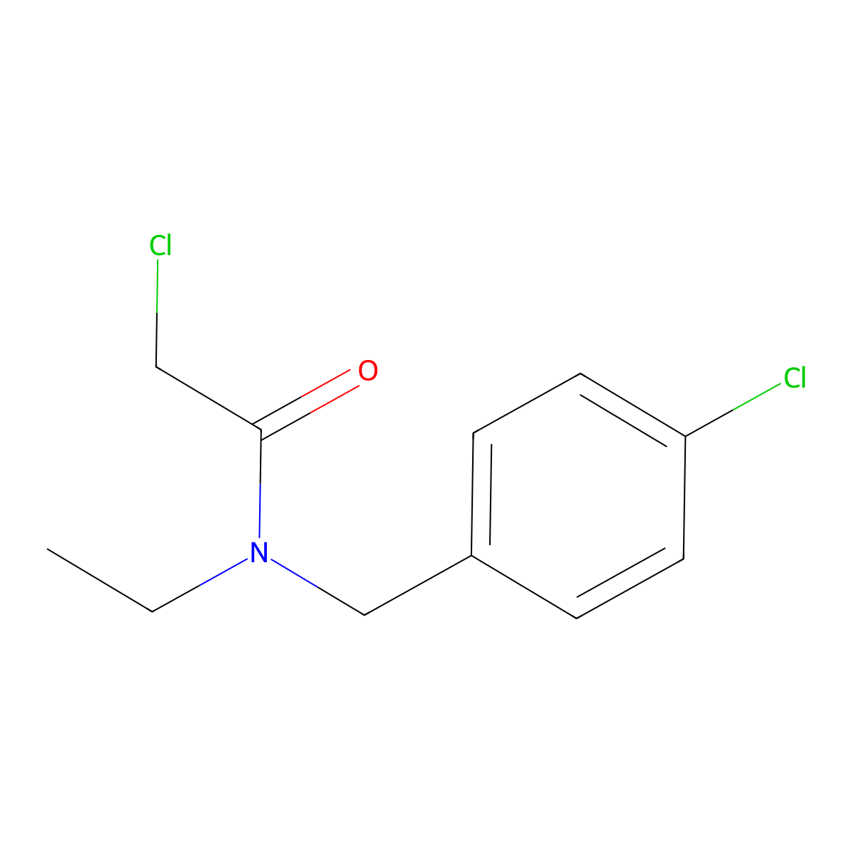 2-Chloro-N-(4-chlorobenzyl)-N-ethylacetamide molecular structure, CAS 1353948-18-1