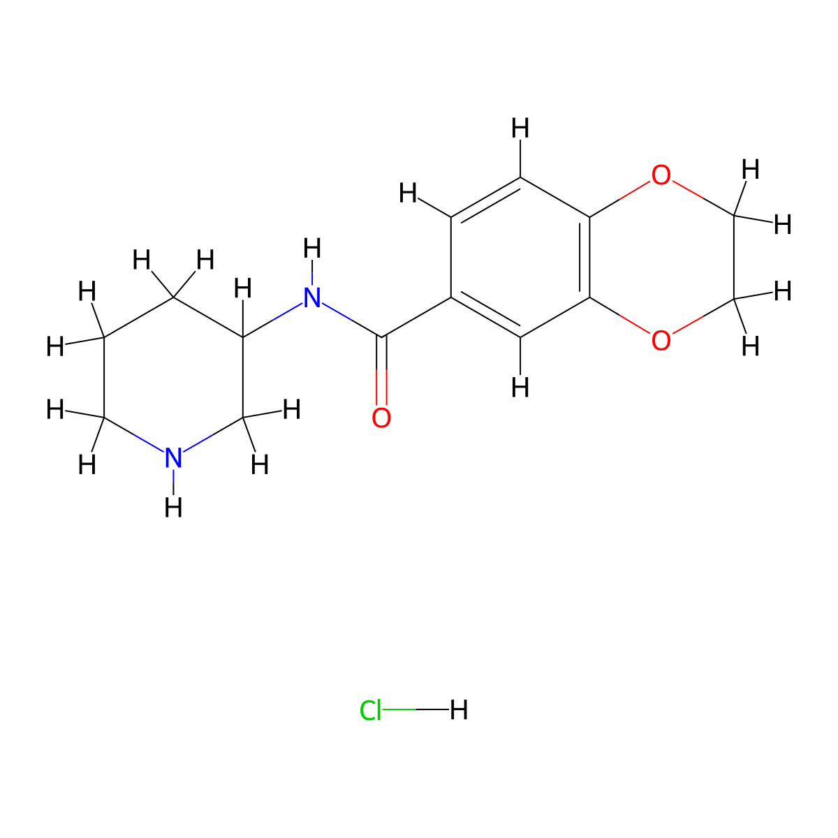 N-(Piperidin-3-yl)-2,3-dihydrobenzo[b][1,4]dioxine-6-carboxamide hydrochloride molecular structure, CAS 1353948-20-5