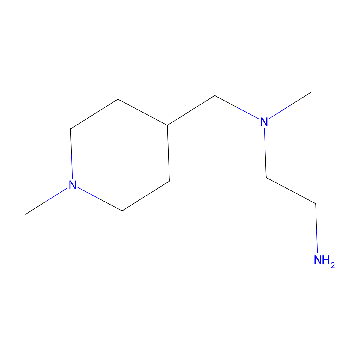 N1-Methyl-N1-((1-methylpiperidin-4-yl)methyl)ethane-1,2-diamine molecular structure, CAS 1353948-21-6