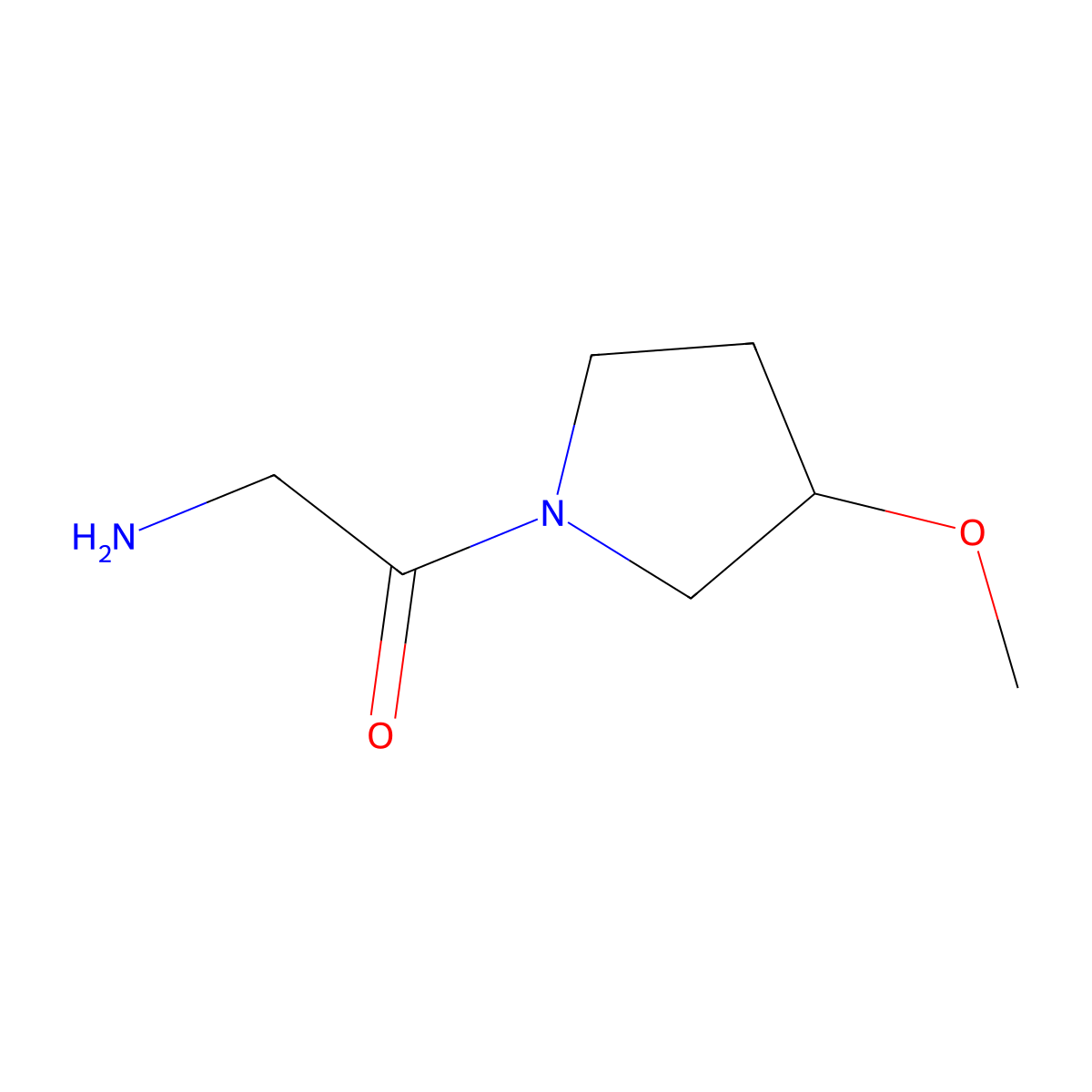 2-Amino-1-(3-methoxy-pyrrolidin-1-yl)-ethanone molecular structure, CAS 1353948-27-2