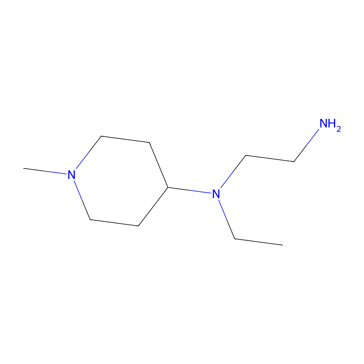 N1-ethyl-N1-(1-methylpiperidin-4-yl)ethane-1,2-diamine molecular structure, CAS 1353948-29-4
