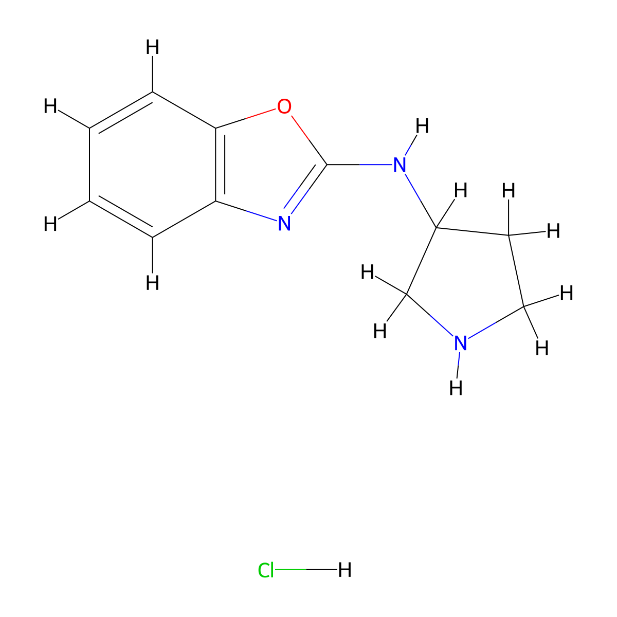 N-(Pyrrolidin-3-yl)benzo[d]oxazol-2-amine hydrochloride molecular structure, CAS 1353948-31-8