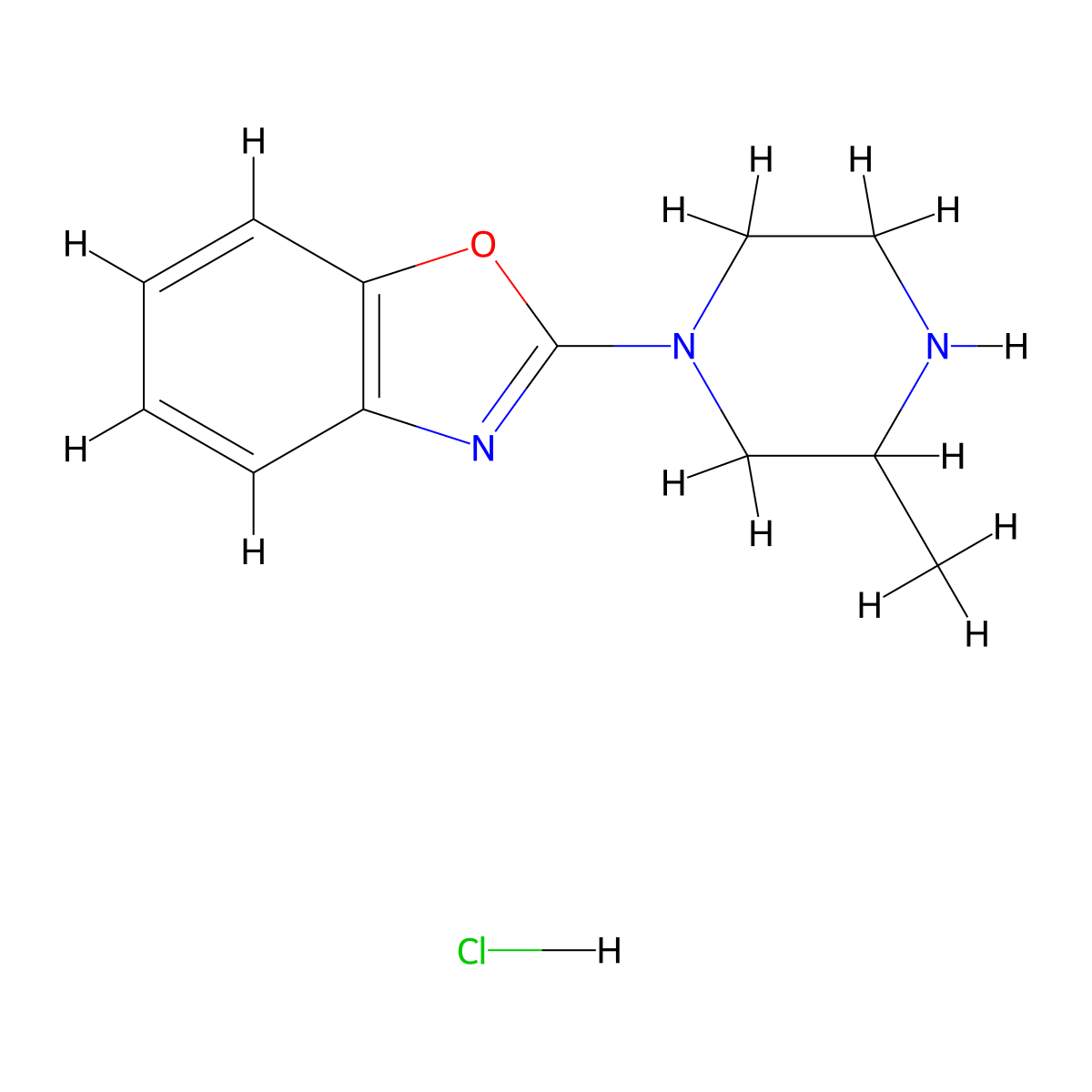 2-(3-Methylpiperazin-1-yl)benzo[d]oxazole hydrochloride molecular structure, CAS 1353948-40-9