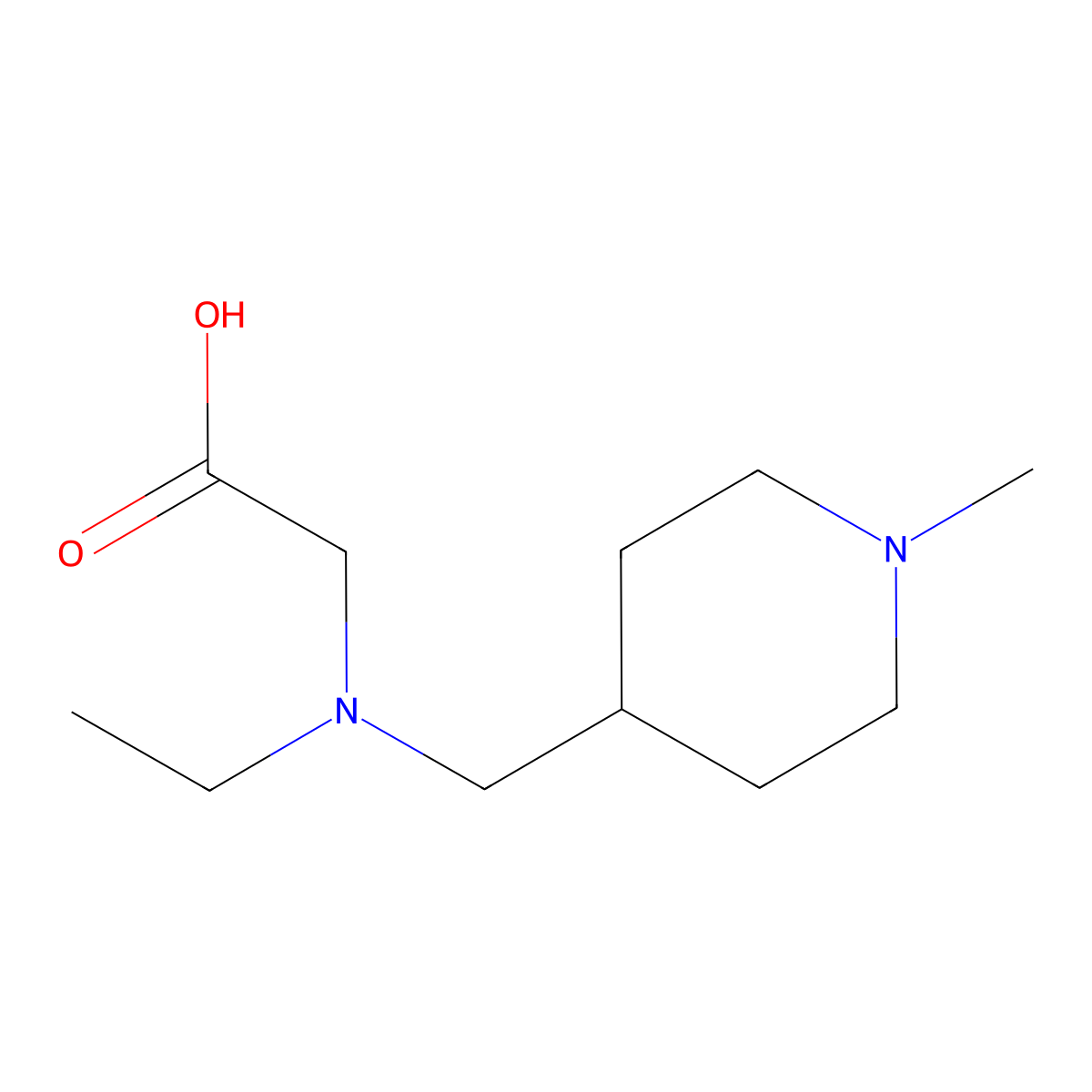 [Ethyl-(1-methyl-piperidin-4-ylmethyl)-amino]-acetic acid molecular structure, CAS 1353948-42-1