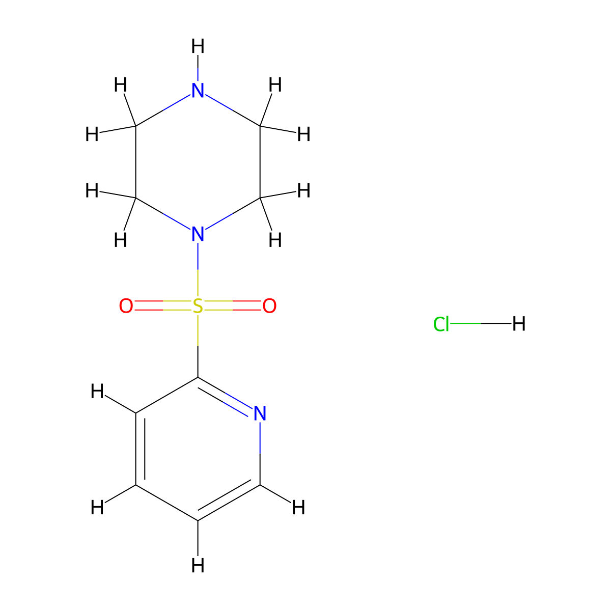 1-(Pyridin-2-ylsulfonyl)piperazine hydrochloride molecular structure, CAS 1353948-48-7