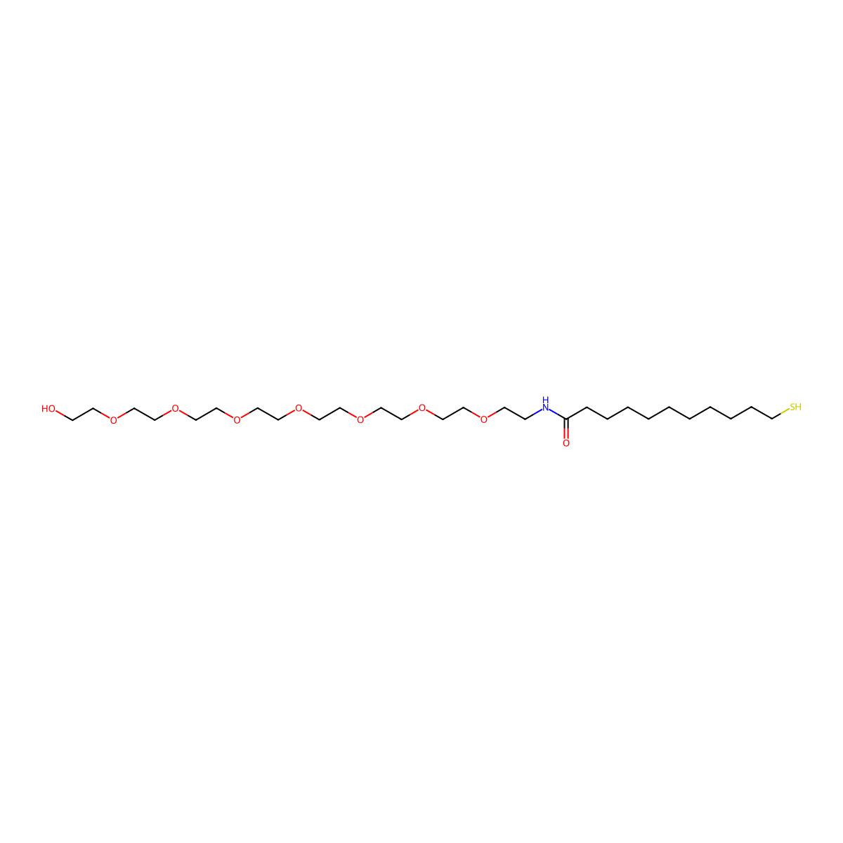 Thiol-C10-amide-PEG8 molecular structure, CAS 1353948-95-4