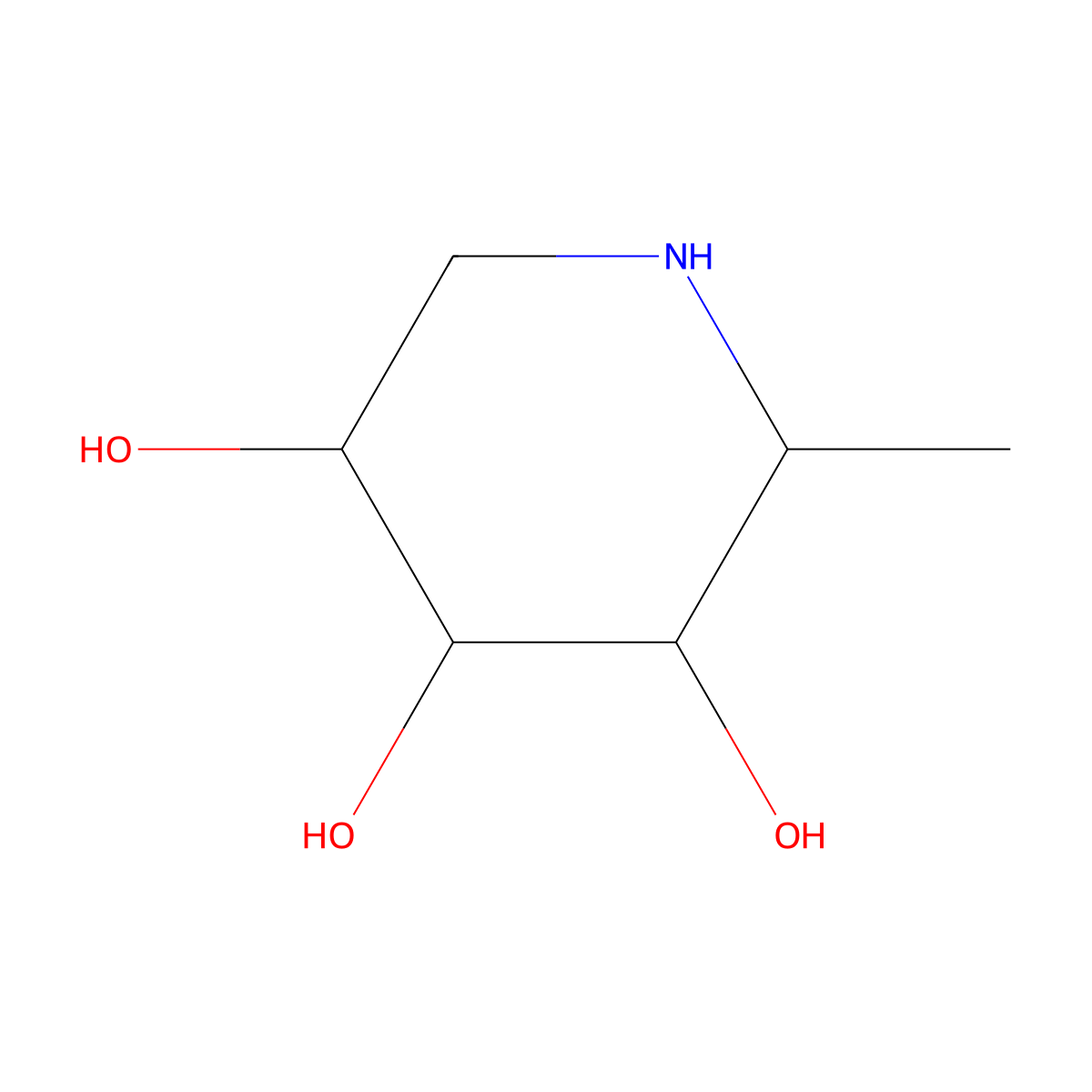 2-Methyl-3,4,5-piperidinetriol molecular structure, CAS 135395-45-8