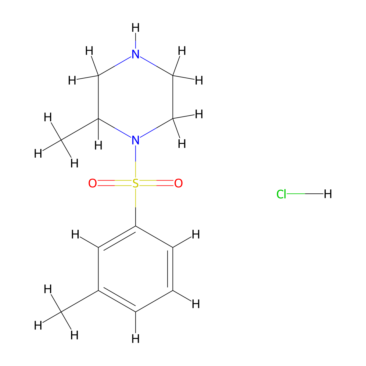 2-Methyl-1-(m-tolylsulfonyl)piperazine hydrochloride molecular structure, CAS 1353951-47-9