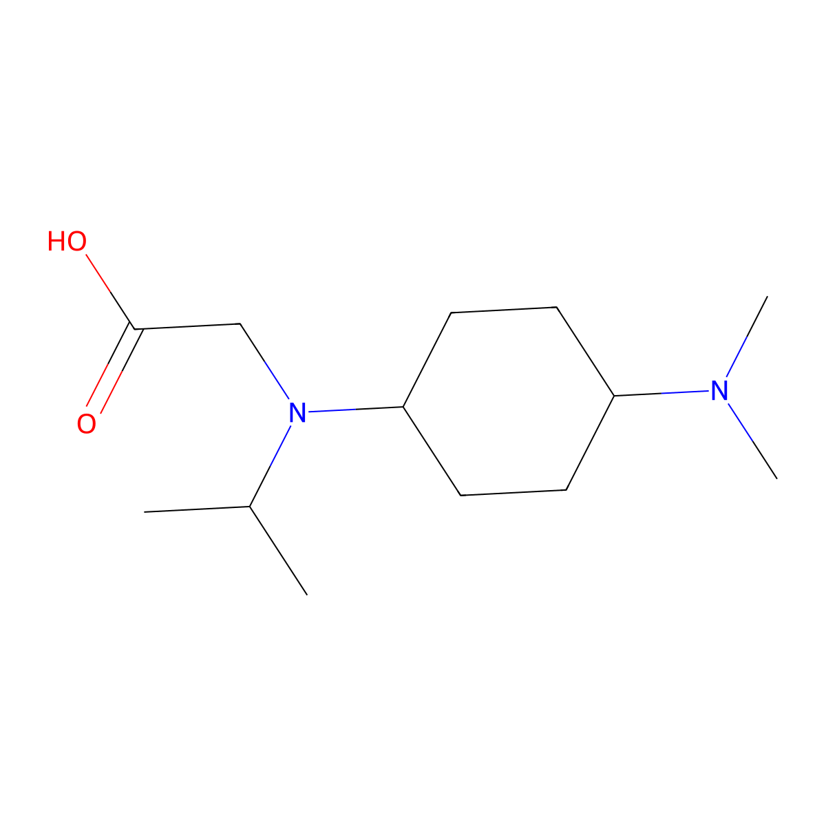[(4-Dimethylamino-cyclohexyl)-isopropyl-amino]-acetic acid molecular structure, CAS 1353951-49-1