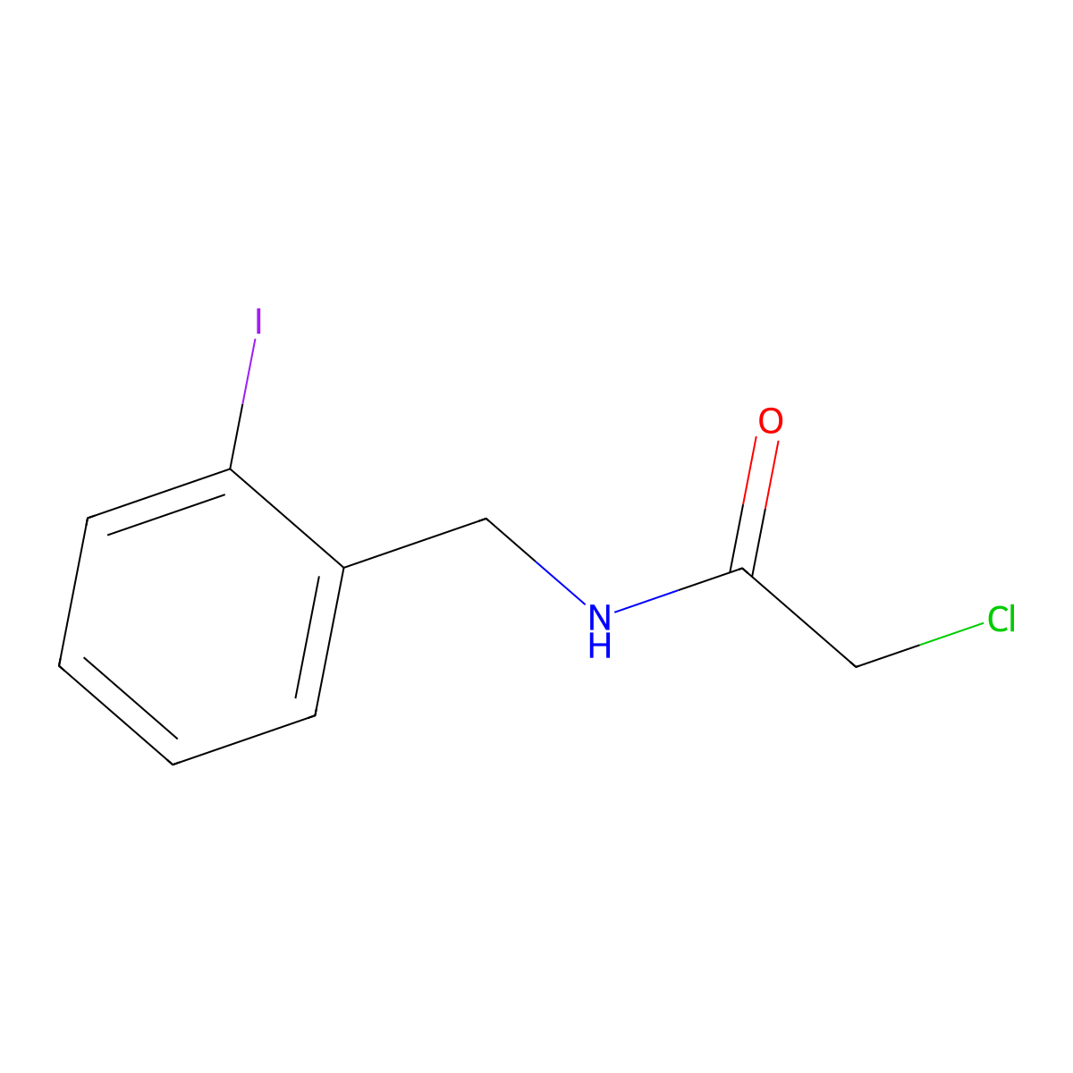 2-Chloro-N-(2-iodo-benzyl)-acetamide molecular structure, CAS 1353951-52-6
