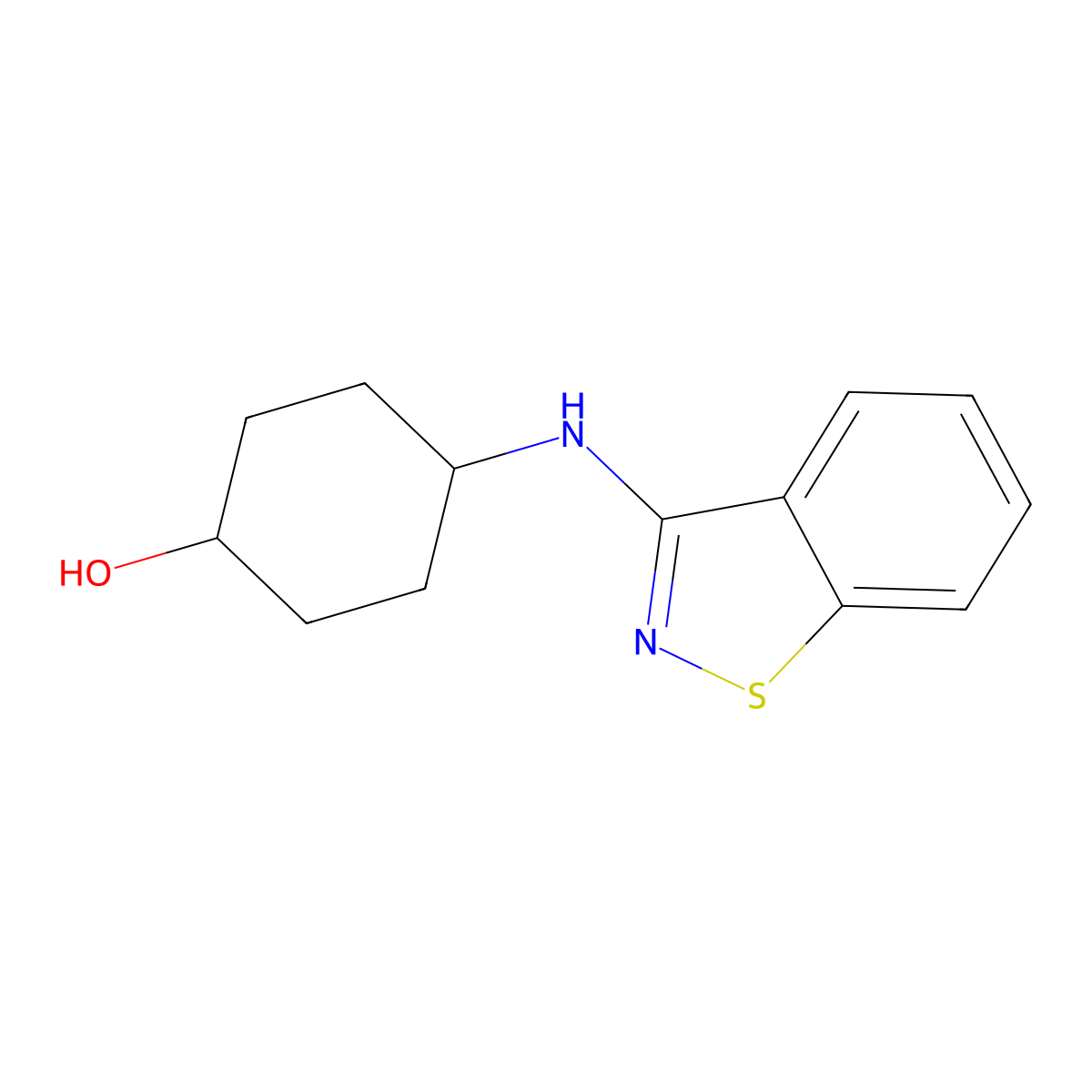 (1R,4R)-4-(Benzo[d]isothiazol-3-ylamino)-cyclohexanol molecular structure, CAS 1353951-57-1