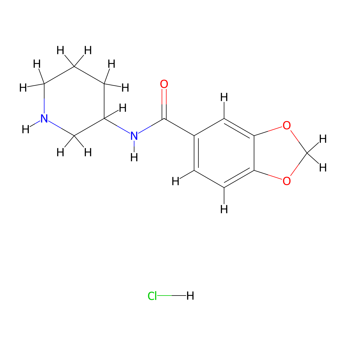 N-(Piperidin-3-yl)benzo[d][1,3]dioxole-5-carboxamide hydrochloride molecular structure, CAS 1353951-66-2