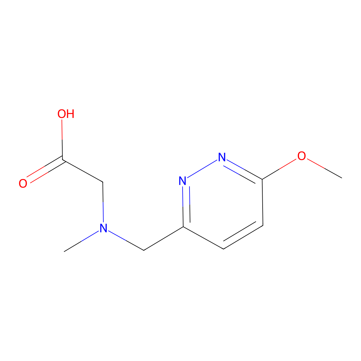[(6-Methoxy-pyridazin-3-ylmethyl)-methyl-amino]-acetic acid molecular structure, CAS 1353951-81-1