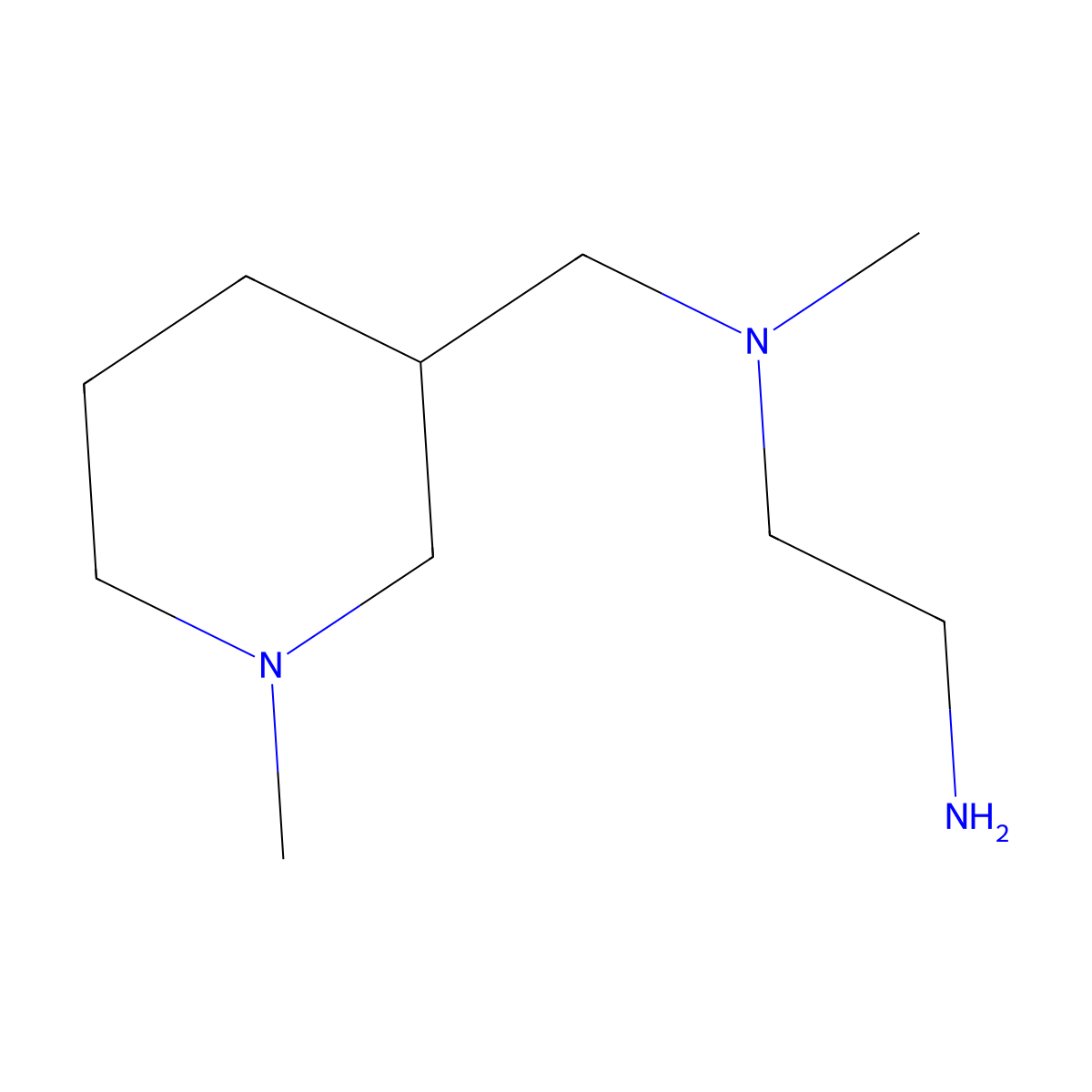 N1-Methyl-N1-((1-methylpiperidin-3-yl)methyl)ethane-1,2-diamine molecular structure, CAS 1353951-83-3