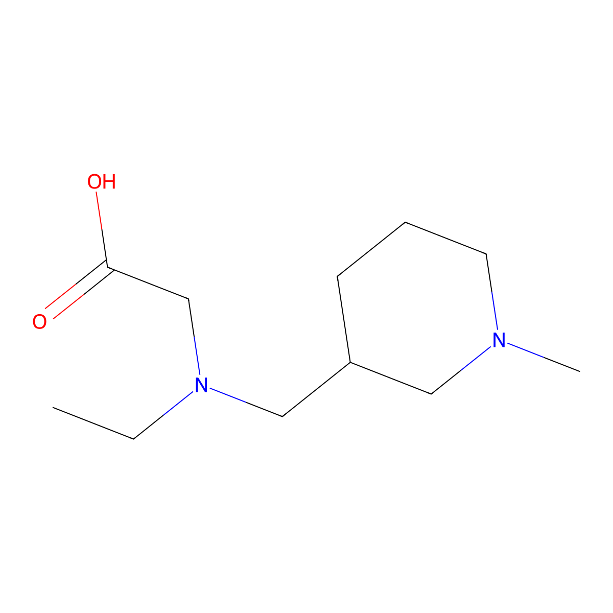 [Ethyl-(1-methyl-piperidin-3-ylmethyl)-amino]-acetic acid molecular structure, CAS 1353952-14-3