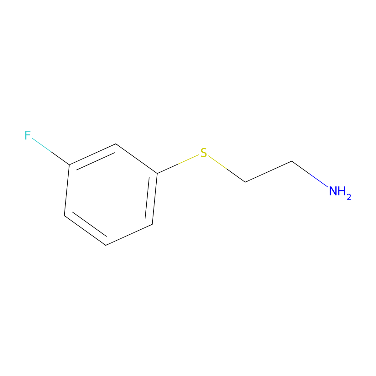 2-(3-Fluoro-phenylsulfanyl)-ethylamine molecular structure, CAS 1353952-31-4