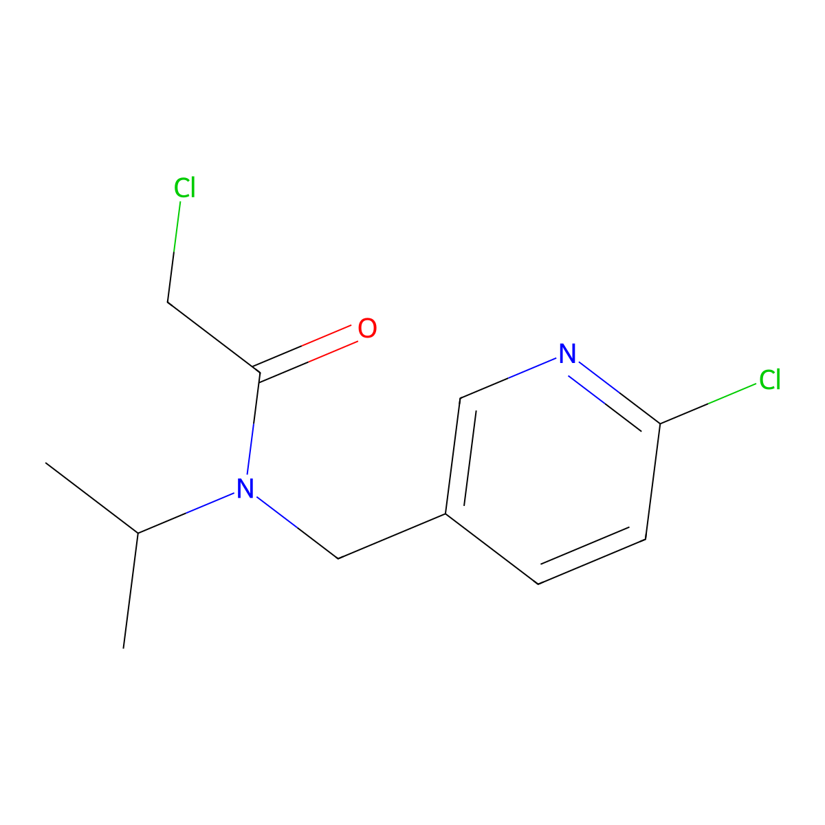 2-Chloro-N-((6-chloropyridin-3-yl)methyl)-N-isopropylacetamide molecular structure, CAS 1353952-55-2
