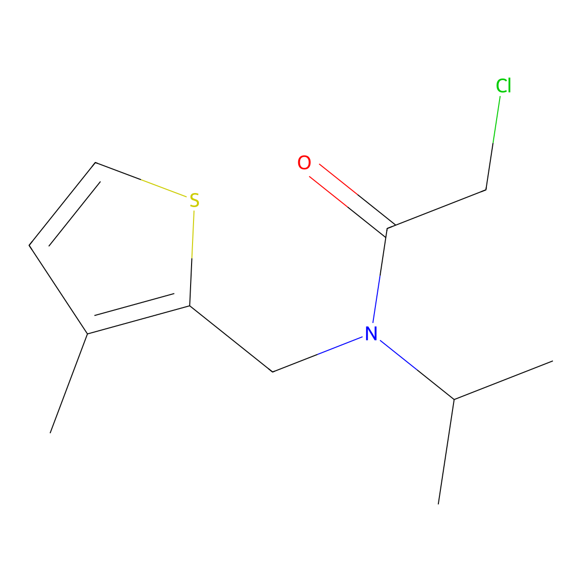 2-Chloro-N-isopropyl-N-(3-methyl-thiophen-2-ylmethyl)-acetamide molecular structure, CAS 1353952-61-0