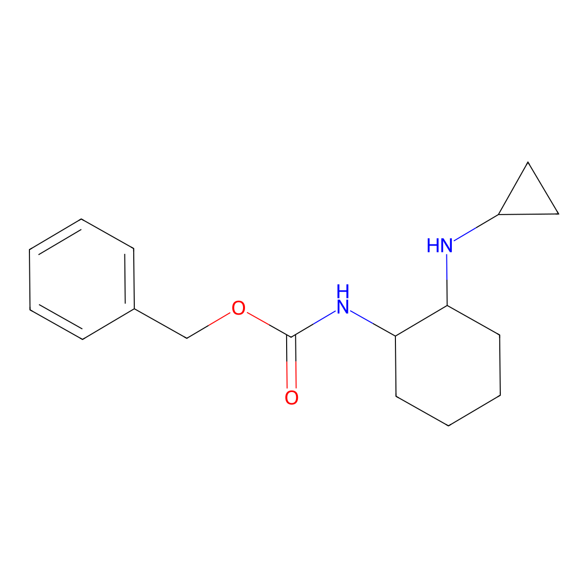 (2-Cyclopropylamino-cyclohexyl)-carbamic acid benzyl ester molecular structure, CAS 1353952-73-4