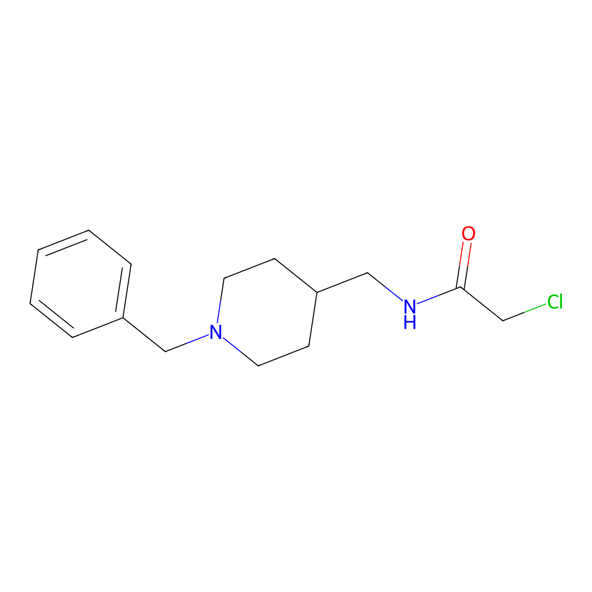 N-((1-Benzylpiperidin-4-yl)methyl)-2-chloroacetamide molecular structure, CAS 1353952-74-5