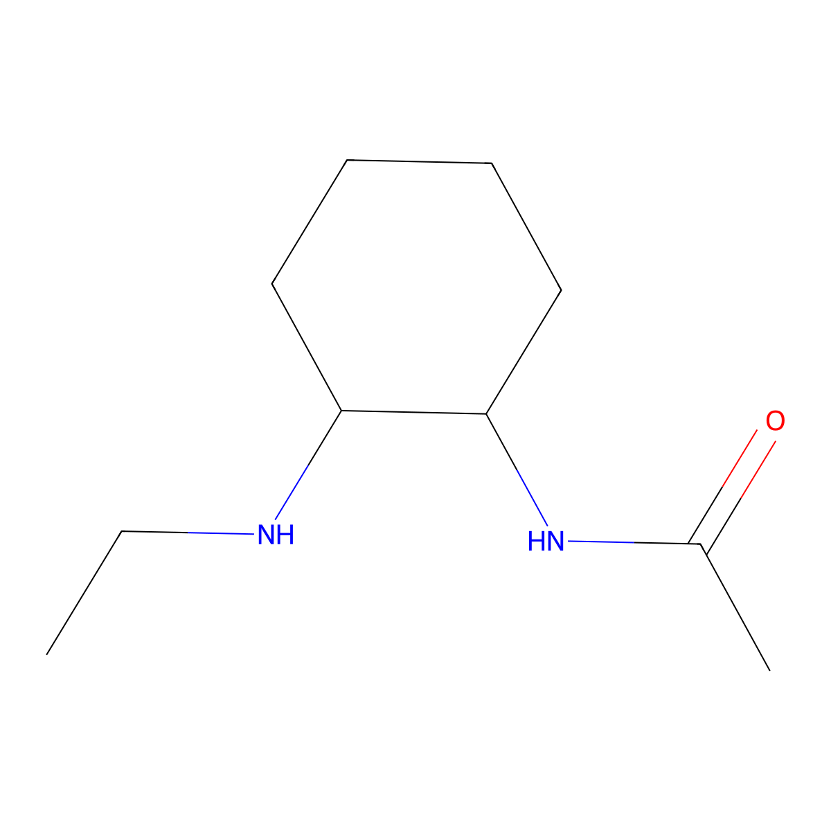 N-(2-Ethylamino-cyclohexyl)-acetamide molecular structure, CAS 1353952-92-7